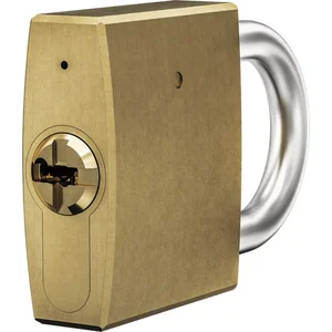 WINKHAUS Vorhangschloss keyTec N-Tra verschiedensperrend Bügelhöhe 28 mm Messing