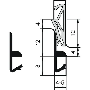 Stulpdichtung S 6544, Kunststoff schwarz