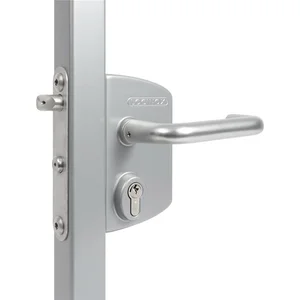 Panikschloss LPKQ4040U2L EN179 für Gittertore ,Vierkantrohr 40-60mm,silberfärbig