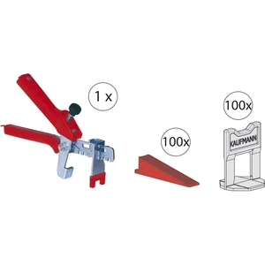 KAUFMANN Fliesen Nivelliersystem Starter-Set 3-teilig