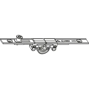 ROTO NT/NX Kantengetriebe mittig/variabel DM 15 mm L= 180 mm 1P Zapfen silber