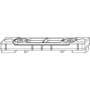 MACO Riegelschließteil Euronut 6/8/4, 2 Schlitze, 12L, + 1mm Anpr., silber