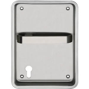 Turnhallenmuschel, 170 x 240 mm, rechts, PZ 72 mm, VK 9 mm, Edelstahl matt