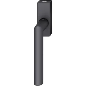 FSB Fenstergriff 34 1076 abschließbar eckige Rosette, Aluminium schwarz matt
