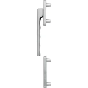 HOPPE Fenstergriff-Halbgarnitur TOULON außen flach, Aluminium edelstahlfarbig