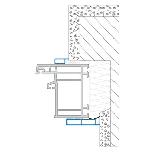 EXTE Deckleiste mit Fahne, 40 x 7, selbstklebend, anthrazitgrau genarbt