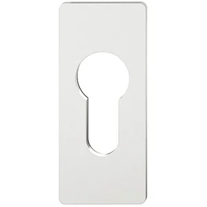FSB Zylinderrosette 17 1768 eckig zum Aufkleben, Aluminium silber eloxiert