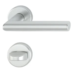 HOPPE Drückergarnitur AMSTERDAM auf Rosette WC, 37-47, Aluminium silber eloxiert