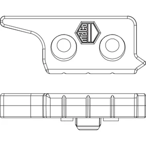 MACO MM Hebeteil 12L, Eurofalz 20mm, 9V, mit Positionszapfen 8x4, rechts, silber