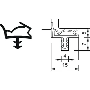 Türanschlagdichtung S 6615, Kunststoff rustikalbraun