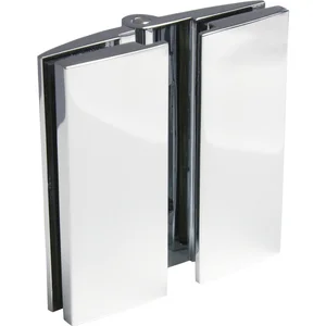 Duschtürband Bella, 180° Glas-Glas, beidseitig, Messing verchromt poliert