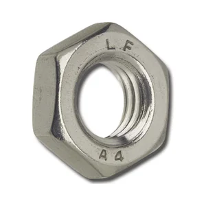 DIN936 M12 Edelstahl A2 flache Sechskantmutter
