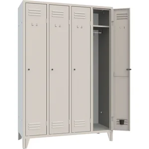 Garderobenschrank Abteilanzahl 4 RAL7035