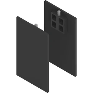 SOLIDO 100/HELM Abdeckkappen-Set Technikblende Abstandsprofil 15 schwarz matt
