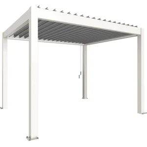 BIOHORT Pergola Gr. 3,5 x 3,5 weiß/silber