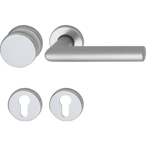 SCH-LINE Wechselgarnitur SCH L-Form- auf Rosette PZ, Aluminium silber eloxiert