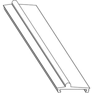 MACO Fiber-Therm Laufschiene unten flach asymmetrisch, H=5 mm, L=3500 mm, silber
