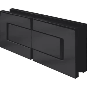 DORMA-Glas Duschtürband MORANO S1 180° Glas-Glas, Messing schwarz matt RAL 9005