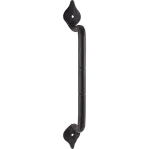 Türgriff ANTIK - gerade, 250mm, ø 12mm, Eisen verzinkt geschwärzt