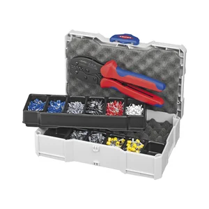 KNIPEX Crimpsortiment Aderendhülsen im Systainer + Crimpzange PreciForce