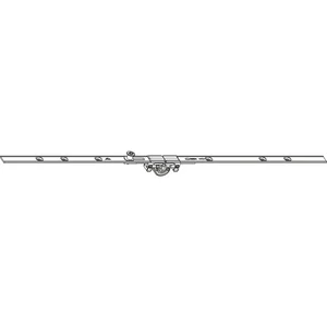 ROTO NT/NX Kantengetriebe mittig/variabel DM 15 mm L= 500 mm 1P Zapfen silber
