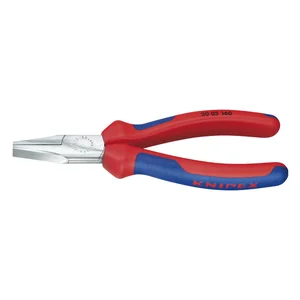 KNIPEX Flachzange DIN 5745 mit kurzen, flachen Backen 2K-Griff Länge 140 mm