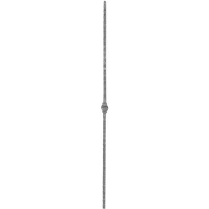 ARTEFERRO Zierstab VK 12 mit 1 Knopf, Länge 1000 mm, Schmiedeeisen gehämmert