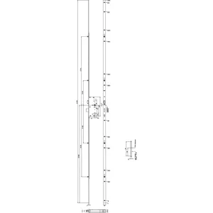 KFV MFV-Schloss BS 2100 ÖNORM, DM 55, Stulp 20 mm eckig, silber verzinkt