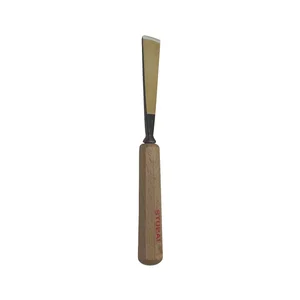 STUBAI Bildhauer-Stechbeitel geschliffen mit Holzheft Form 3 Breite 2 mm