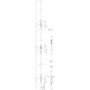 KFV Schließleiste B298 "Q" zu AS 2600 Syst. 13mm, links,verzinkt silber