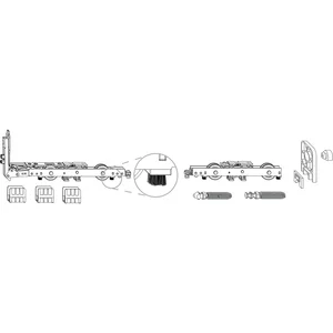 MACO HS Grundkarton Laufwagen 300 kg, mit Bürsten, silber (103065)