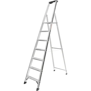 ALU-PRO Stufenstehleiter mit Plattform Type 70026 7 Stufen Länge 2,38 m