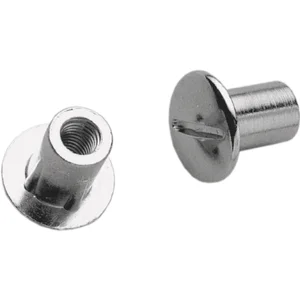 SECOTEC Hülsenmutter M6 mit Rille, Höhe 11mm vernickelt SB-4 BL1