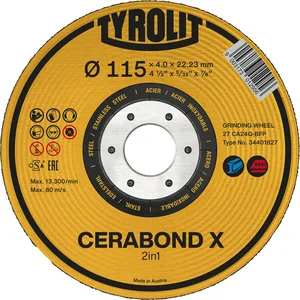 TYROLIT Schruppscheibe Cerabond X Premium*** 230 x 7 mm 2in1 Form 27