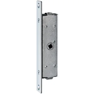 Einbauriegel mit Stulp 196 x 24 x 3 mm, Innengewinde M 10, DM 23, verzinkt