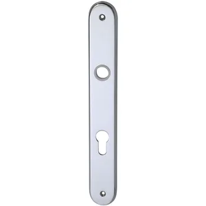 Haustür - Langschild ELEGANT 22, PZ88, Ansatz 16 mm, Messing verchr