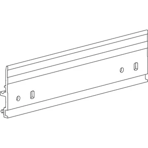 TERNO Diva Fluid Laufschiene 2570 für Wandseite L=2000 mm silber