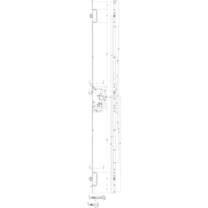 Fluchttür-Mehrfachverriegelung 2116 1-flg. Funktion E, links, rund,Edelstahl