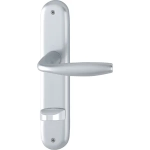 HOPPE Drückergarnitur NEW YORK - Schild WC 90, 37 - 42, silber eloxiert