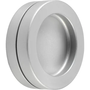 Schiebetürmuschelpaar selbstklebend, Ø 65mm, Aluminium silber eloxiert