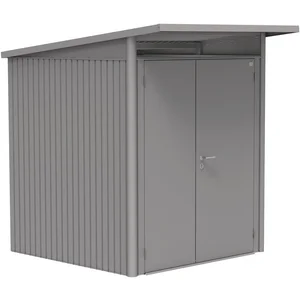BIOHORT Gerätehaus AvantGarde A1 quarzgrau-metallic Doppeltür
