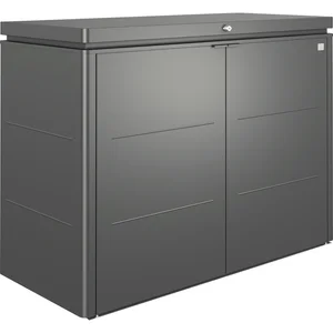 BIOHORT Gartenschrank HighBoard 160 dunkelgrau-metallic