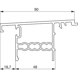 GU Thermostep 164/204 Wetterprofil 179 P1837, FA 28, L=6700 mm, silber eloxiert
