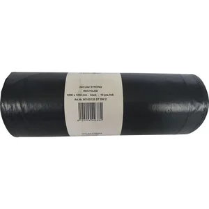 Müllsäcke Polyethylen 240 Liter, 40 my 1000 x 1250 mm ohne Zugband schwarz