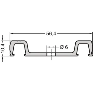 GUTMANN Grundprofil P 2011/60, L=6000 mm, Aluminium blank