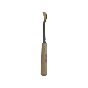 STUBAI Bildhauer-Stechbeitel geschliffen mit Holzheft Form 22 Breite 12 mm