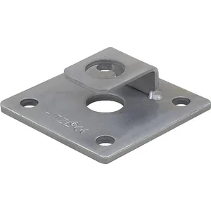 PITZL 5-Lochplatte für M20 mit Sicherungslasche 100x100x6 ZiNiP beschichtet