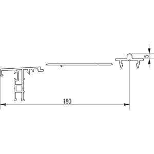 GU Thermostep 204 Trittschwellen-Set 5/180 L=3500 mm IV88-92 Alu silber