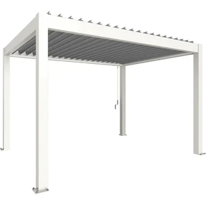 BIOHORT Pergola Gr. 4 x 3,5 weiß/silber