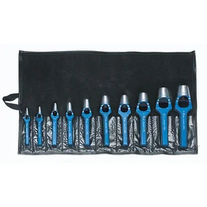GEDORE Henkellocheisen-Satz 5703 DIN 7200 A i. Kunststoffrolltasche 10-teilig